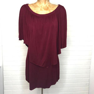 Soft Surroundings Top Sz L Maroon Scoop Neck